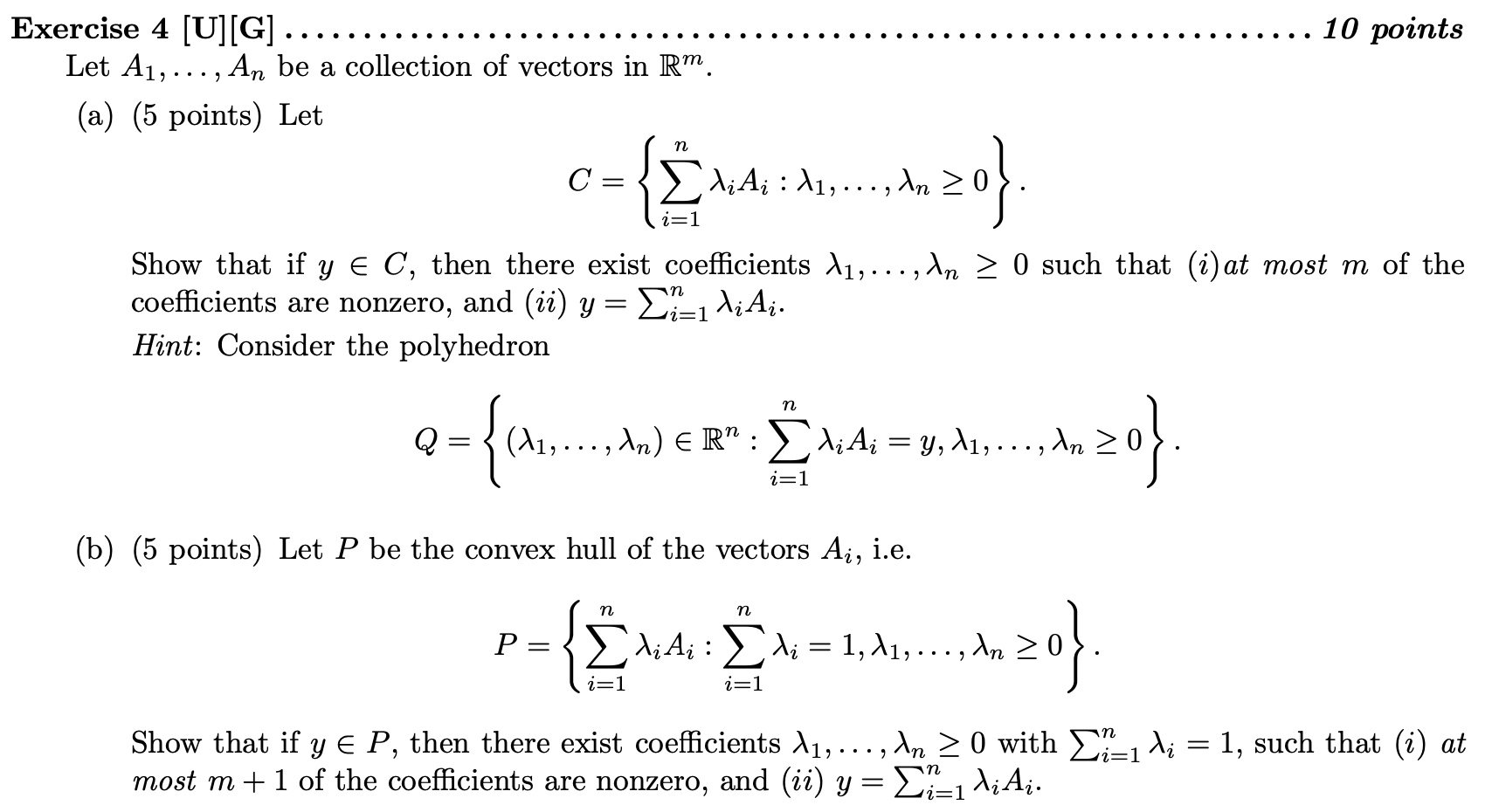 Solved 10 points Exercise 4 U G . Let A1 An be a Chegg