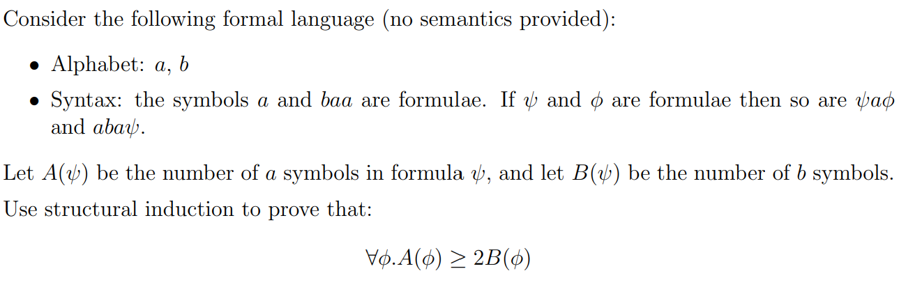 Solved Consider the following formal language (no semantics | Chegg.com