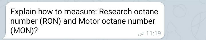 Solved Explain how to measure: Research octane number (RON) | Chegg.com