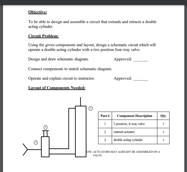 Solved Objective: To be able to design and assemble a | Chegg.com