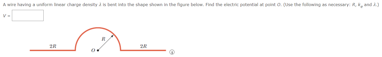 Solved A wire having a uniform linear charge density λ is | Chegg.com