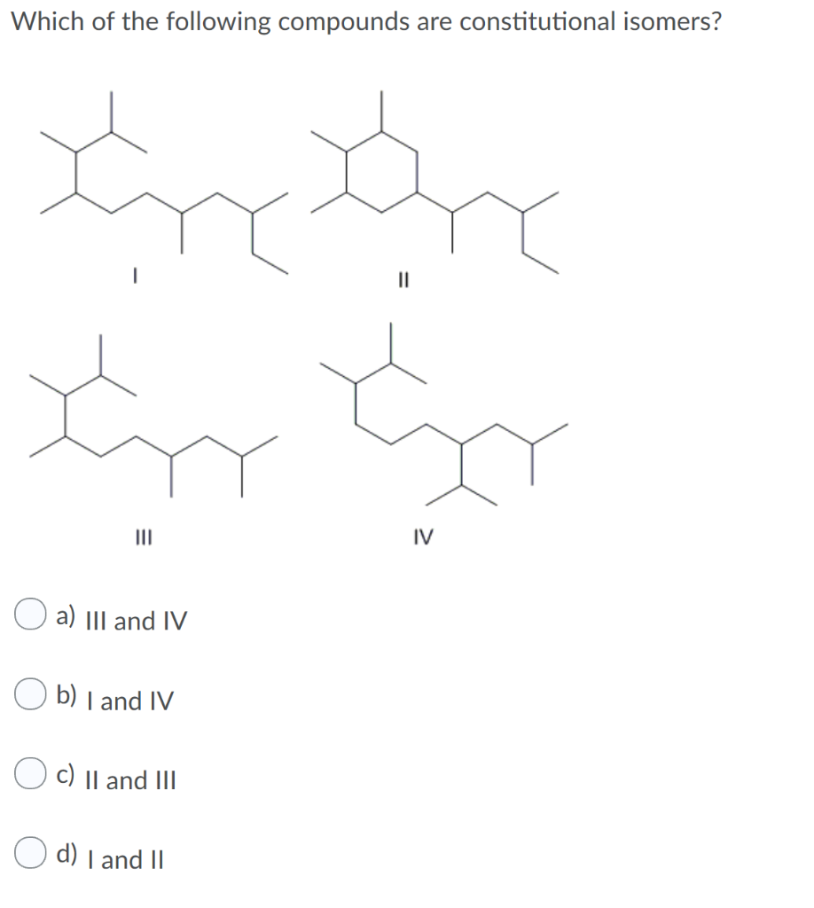 Solved Which of the following compounds are constitutional | Chegg.com