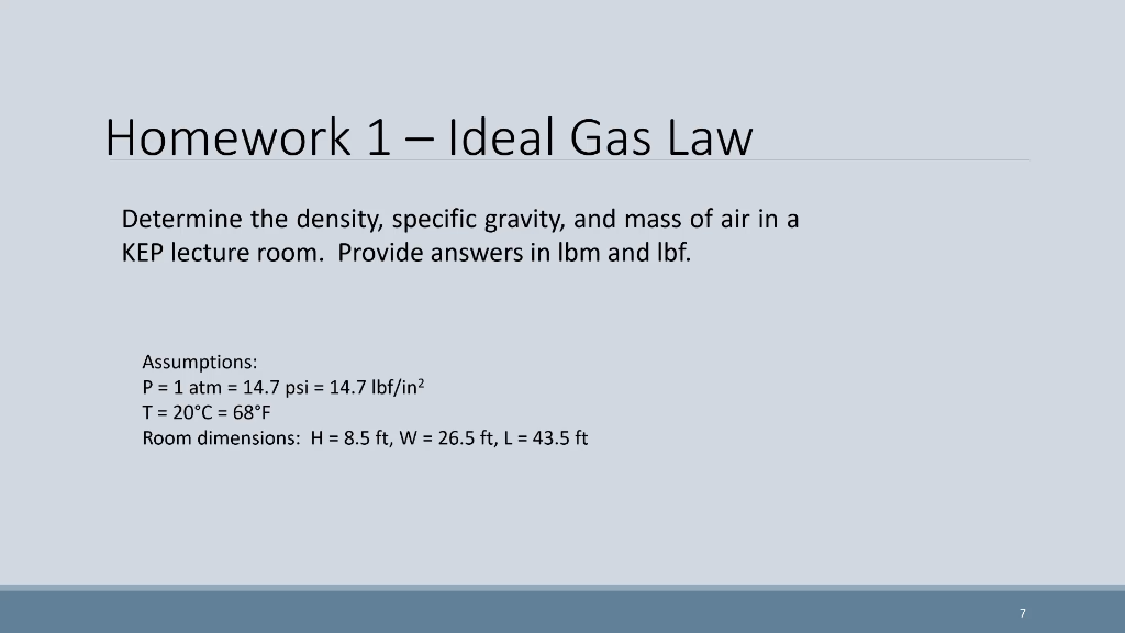 Solved Homework 1 – Ideal Gas Law Determine The Density, | Chegg.com