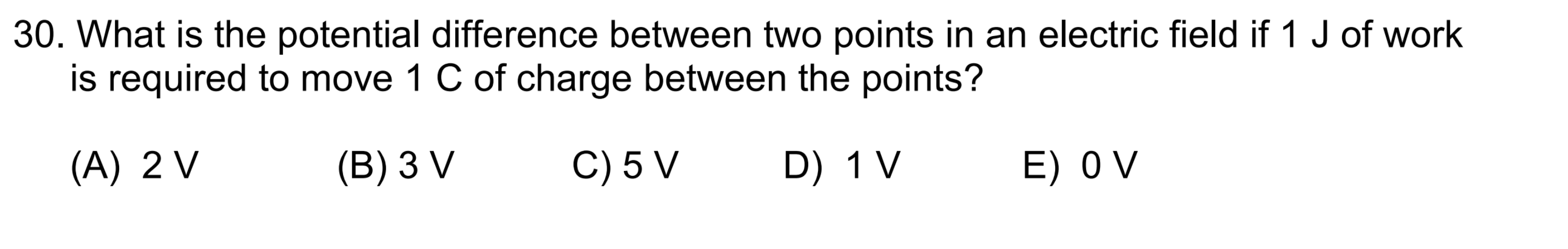 Solved 30. What is the potential difference between two | Chegg.com