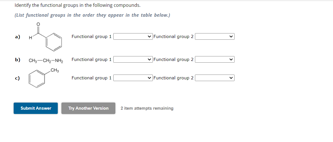Solved Identify the functional groups in the following | Chegg.com
