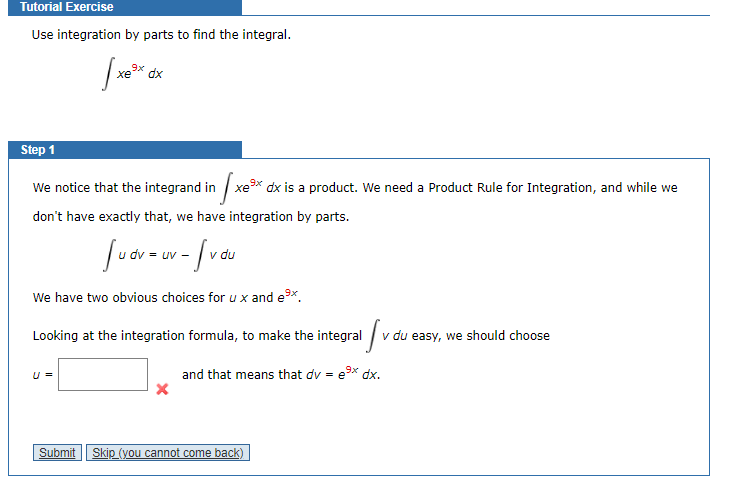 Solved Tutorial Exercise Use Integration By Parts To Find | Chegg.com