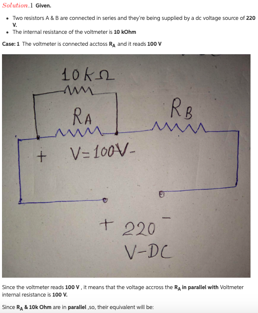 Solved Two resistors A and B are connected in series across | Chegg.com