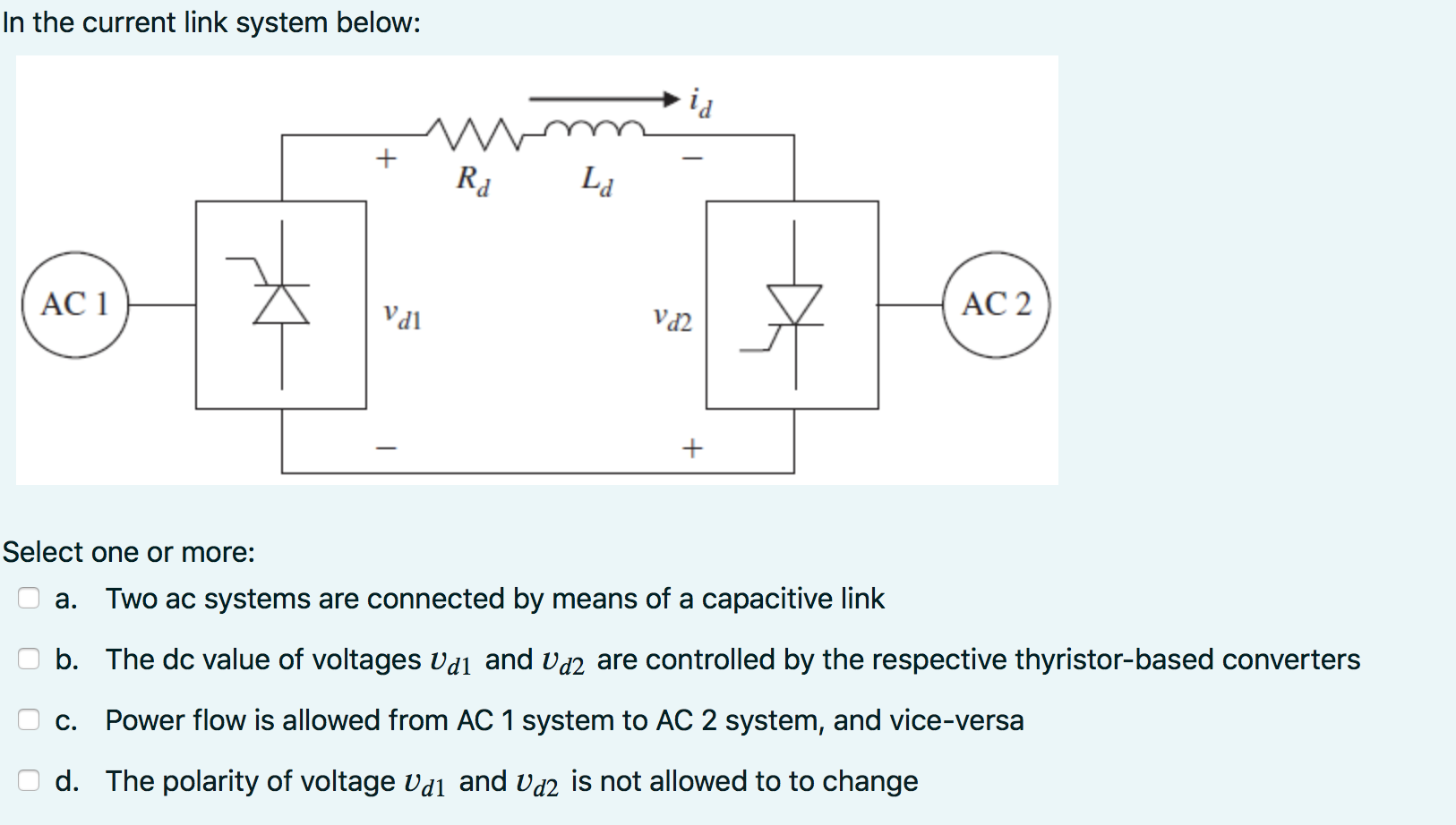 Solved In the current link system below: id + W RA La AC 1 | Chegg.com