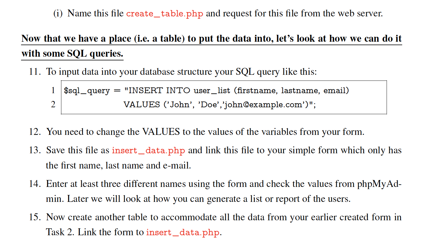 Solved Hi expert please help me to saving the data from the | Chegg.com