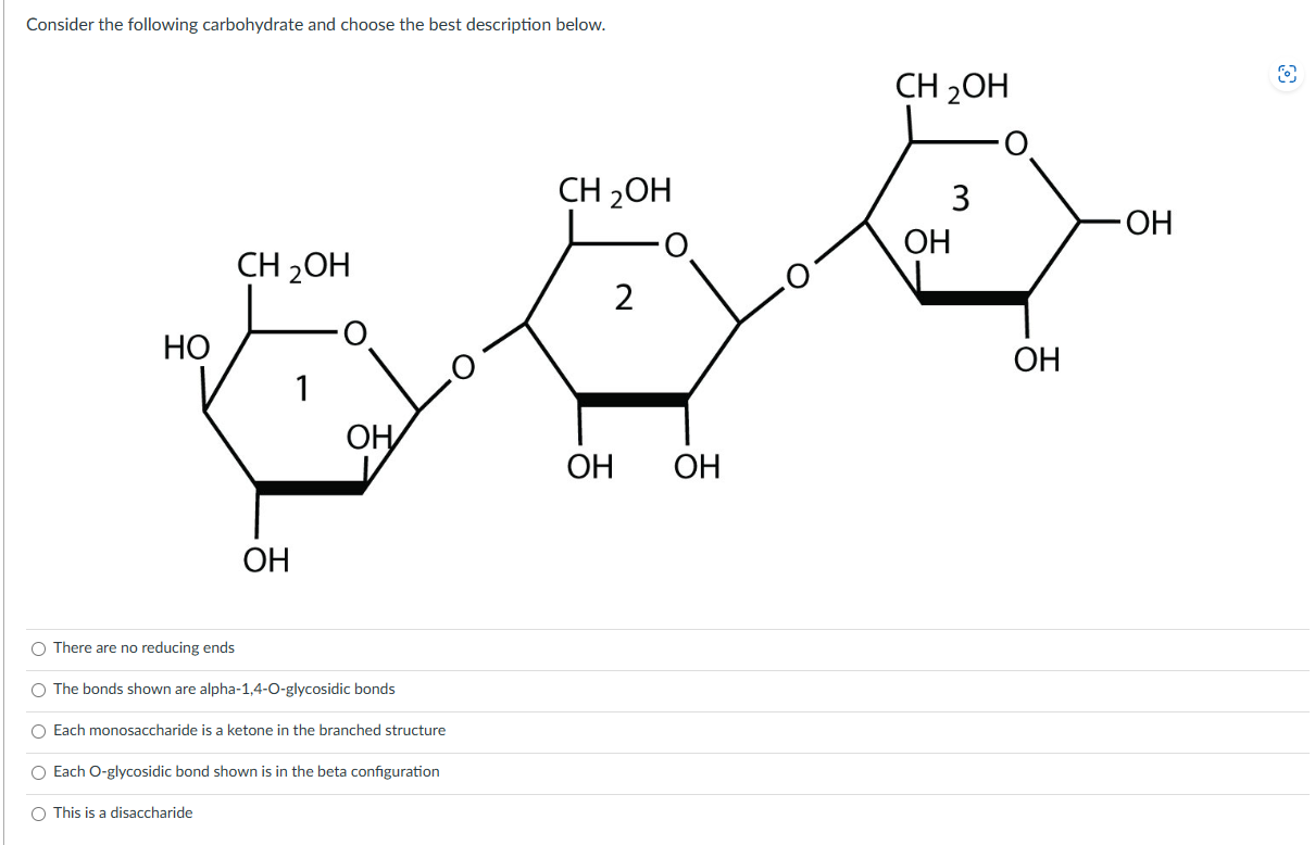 Solved Consider the following carbohydrate and choose the | Chegg.com