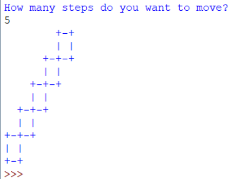 Solved (Python) Write a program that creates steps. Take a | Chegg.com