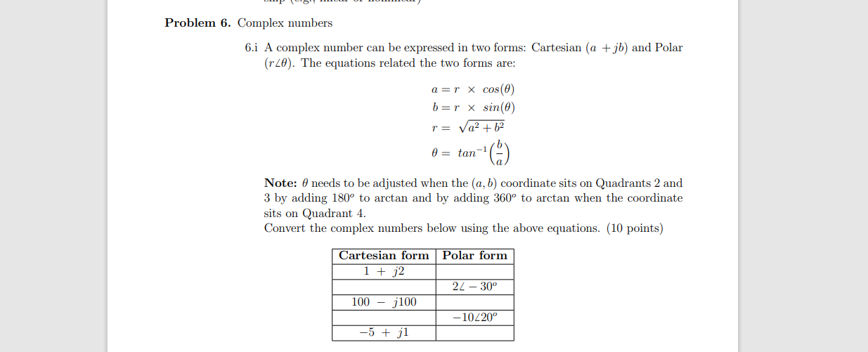 Solved Problem 6. Complex numbers 6.i A complex number can | Chegg.com