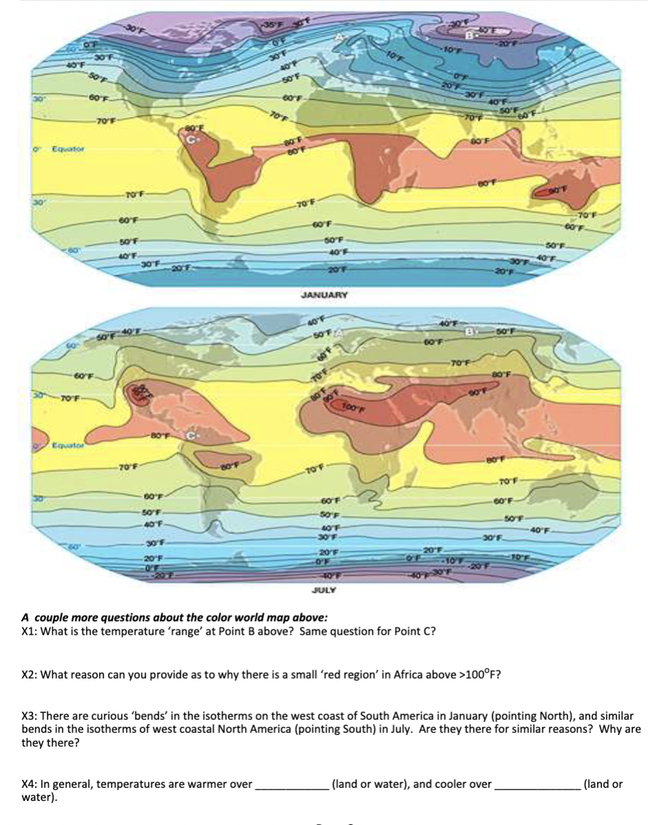 isotherm world map