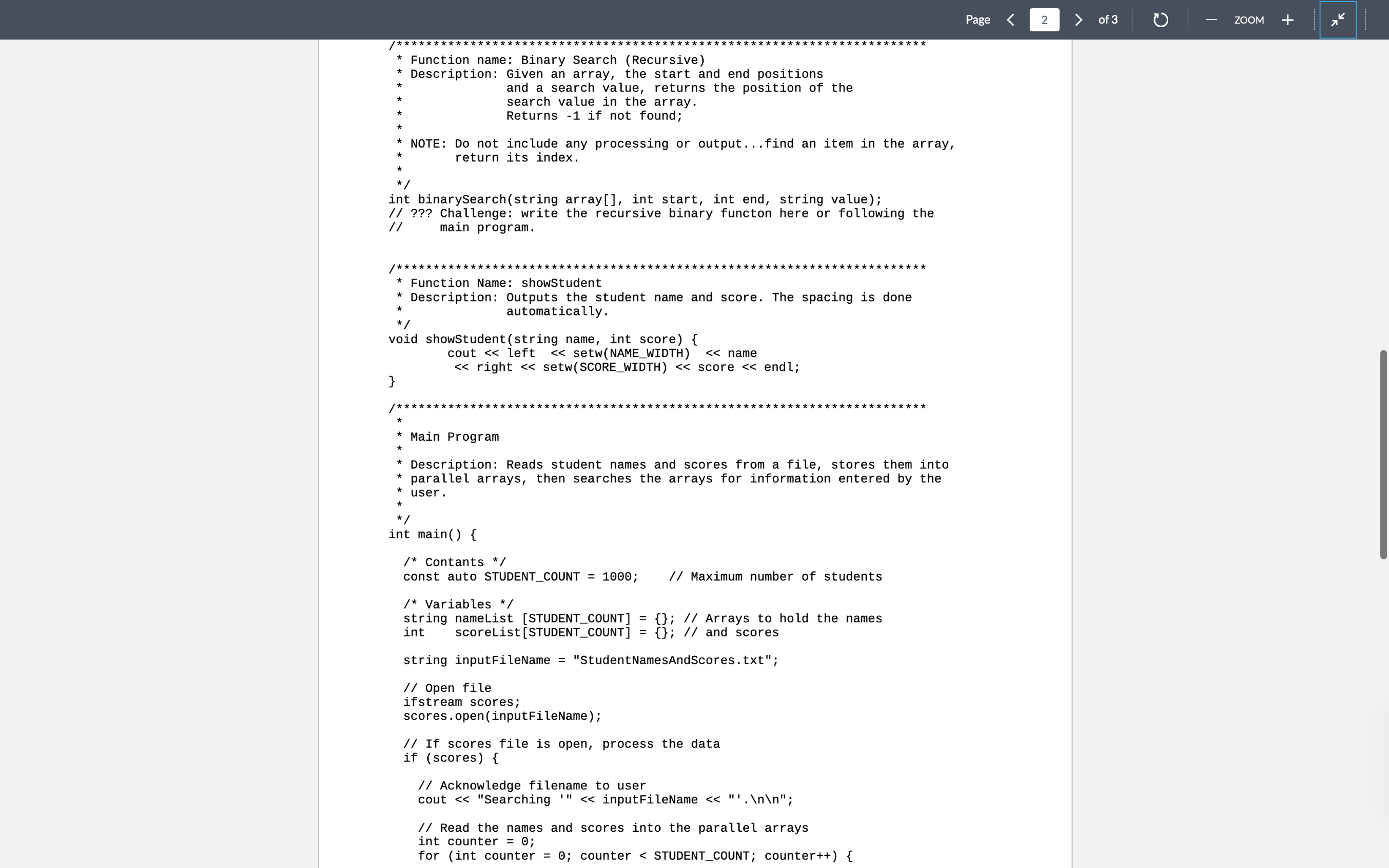 Solved Write functions to search parallel arrays for names | Chegg.com
