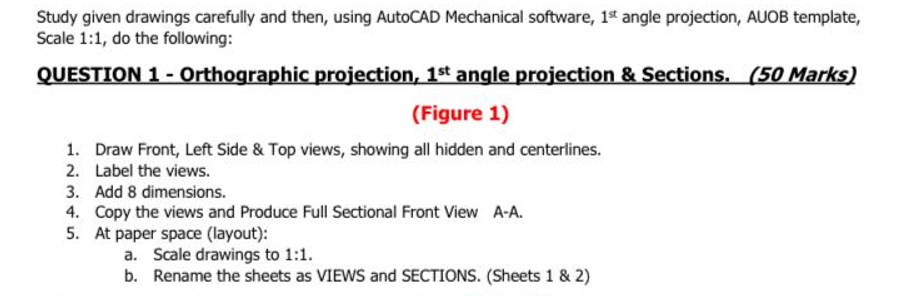 Solved Study given drawings carefully and then, using | Chegg.com