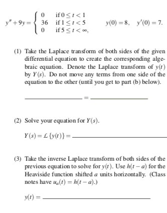 Solved Initial Value Problem Differential Equations I always | Chegg.com