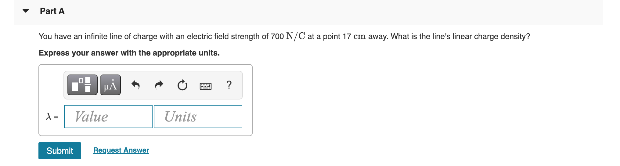 Solved Part A You have an infinite line of charge with an