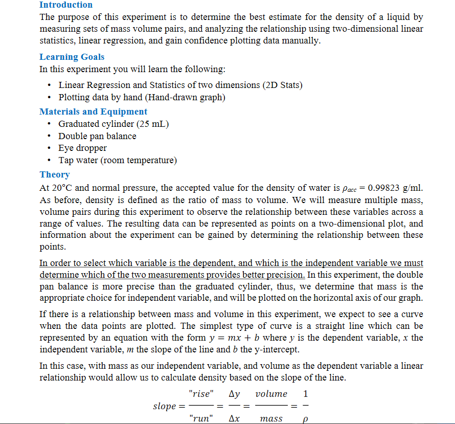 Solved Introduction The purpose of this experiment is to | Chegg.com