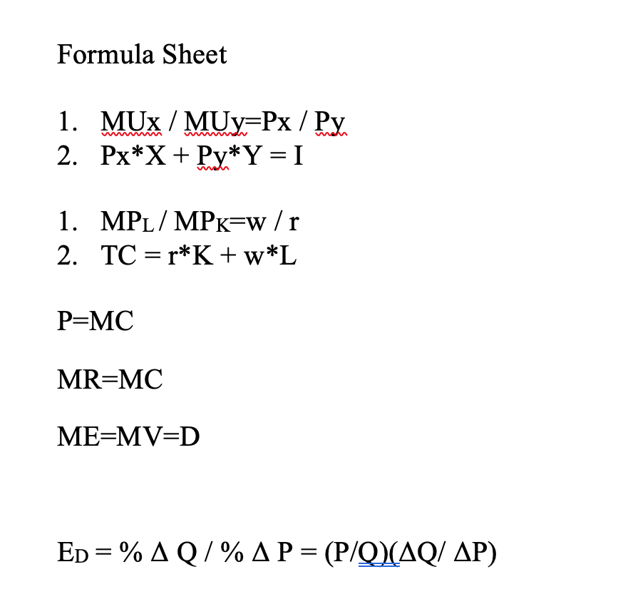 Solved when do I use each formula? when do I use | Chegg.com