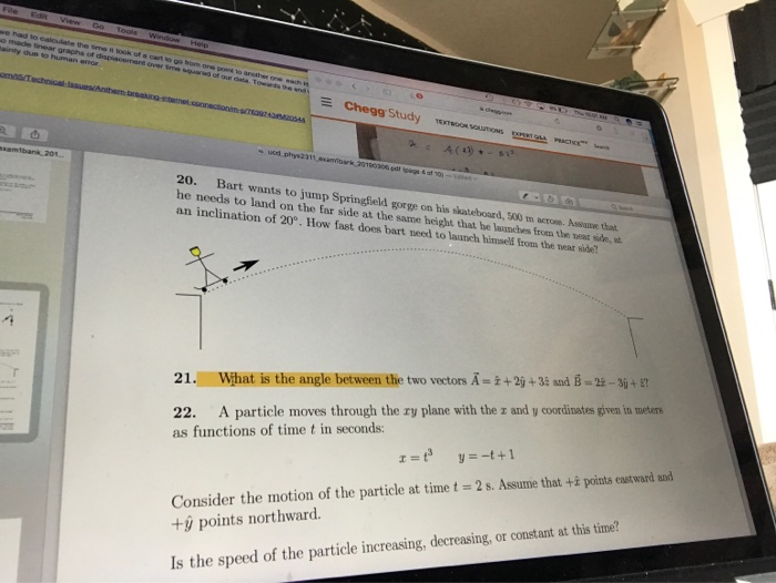 Solved 20. Bart wants to jump Springfield on his