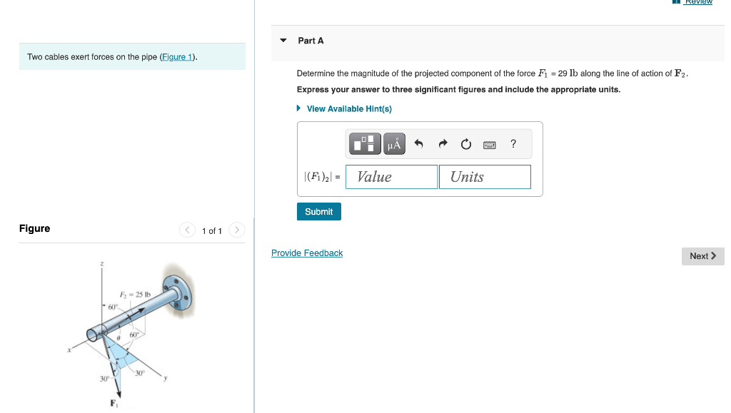 Solved Two cables exert forces on the pipe (Figure 1). | Chegg.com