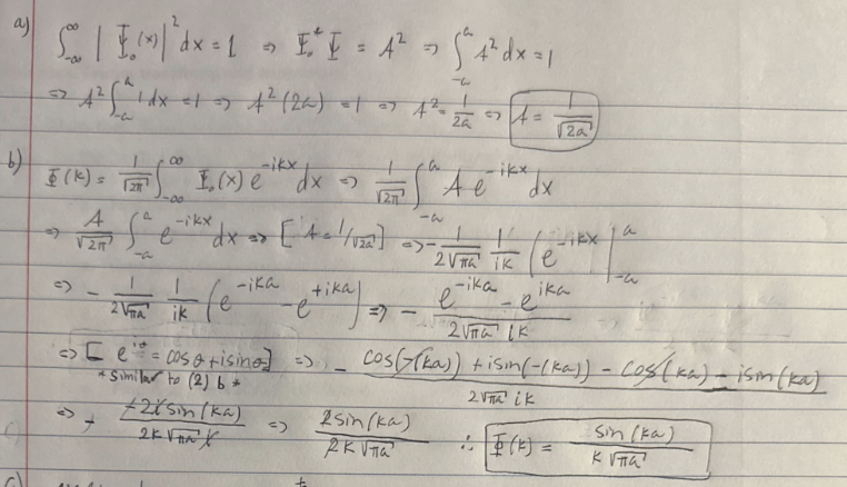 4. Square function: For the function Ψ0(x)=A∣x∣ | Chegg.com