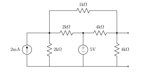 Solved Determine the Thevenin equivalent for the | Chegg.com