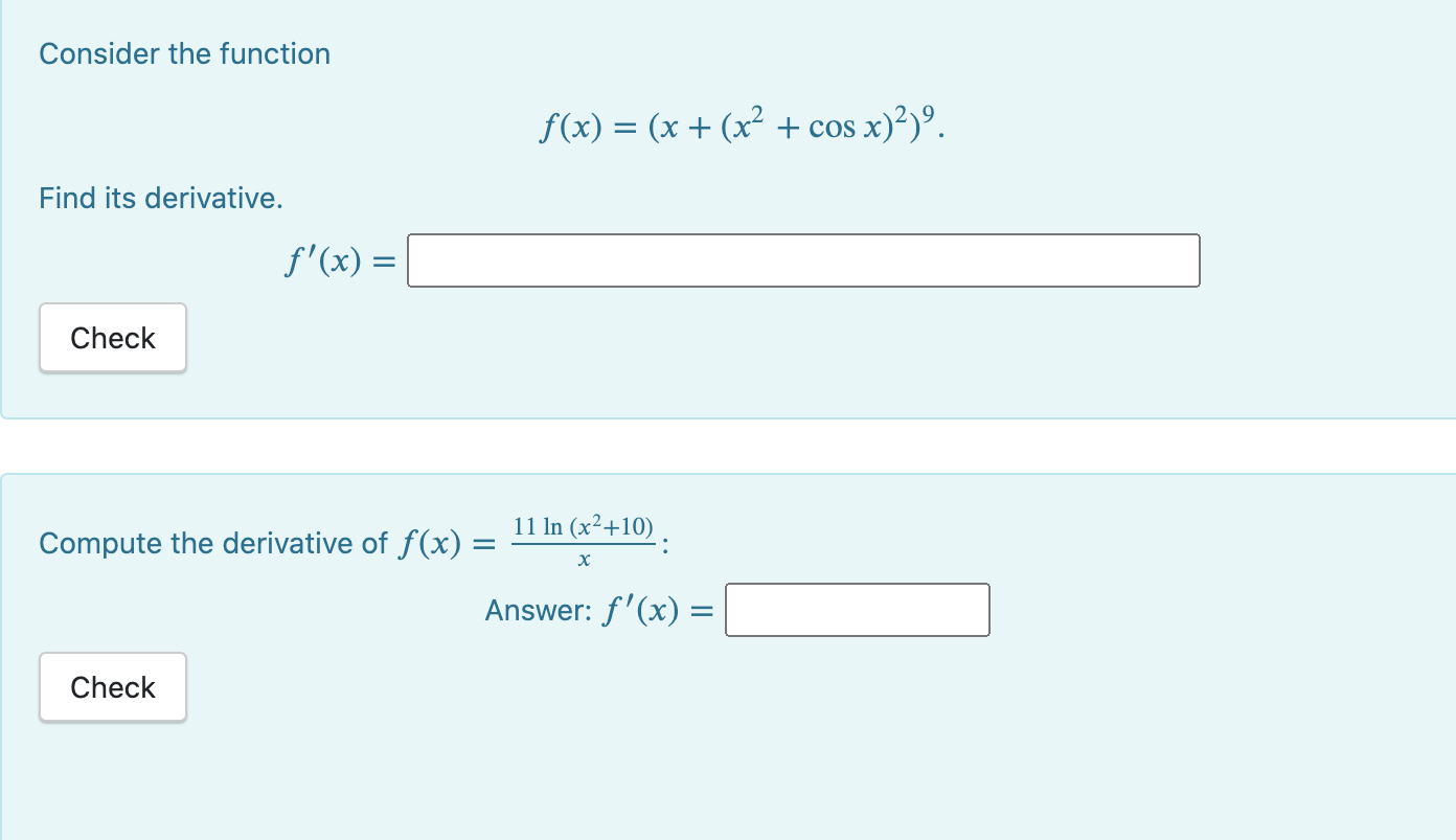 derivative of f(x)=cos2x