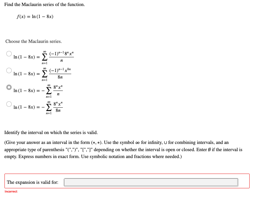 Solved Find the Maclaurin series of the function. f(x) = ln | Chegg.com