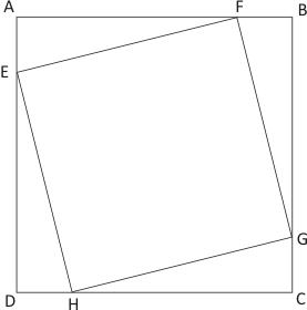 Solved Square EFGH (with sides= 19.5 cm) is inscribed inside | Chegg.com