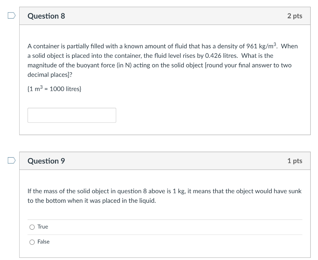 Solved Question 8 2 Pts A Container Is Partially Filled With Chegg Com