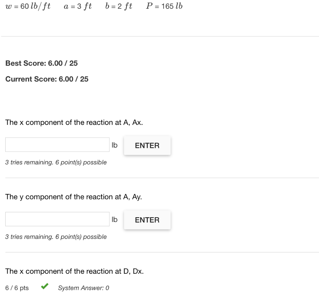 Solved An L Shaped structure is supported at A and D, and is | Chegg.com
