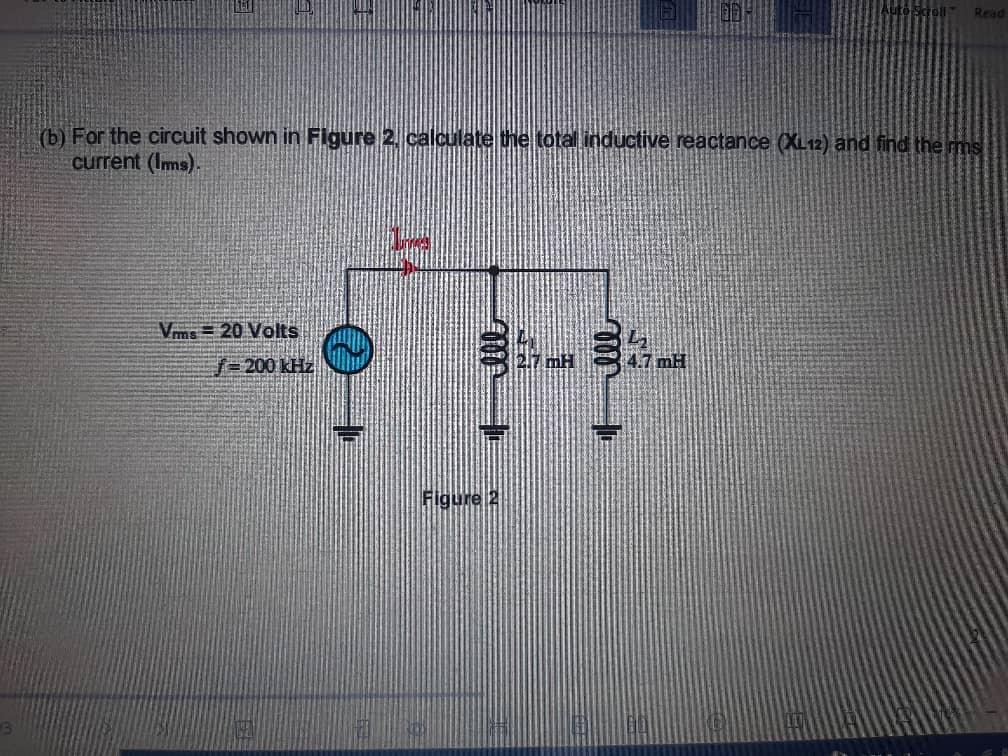 Solved Read (b) For the circuit shown in Figure 2. calculate | Chegg.com