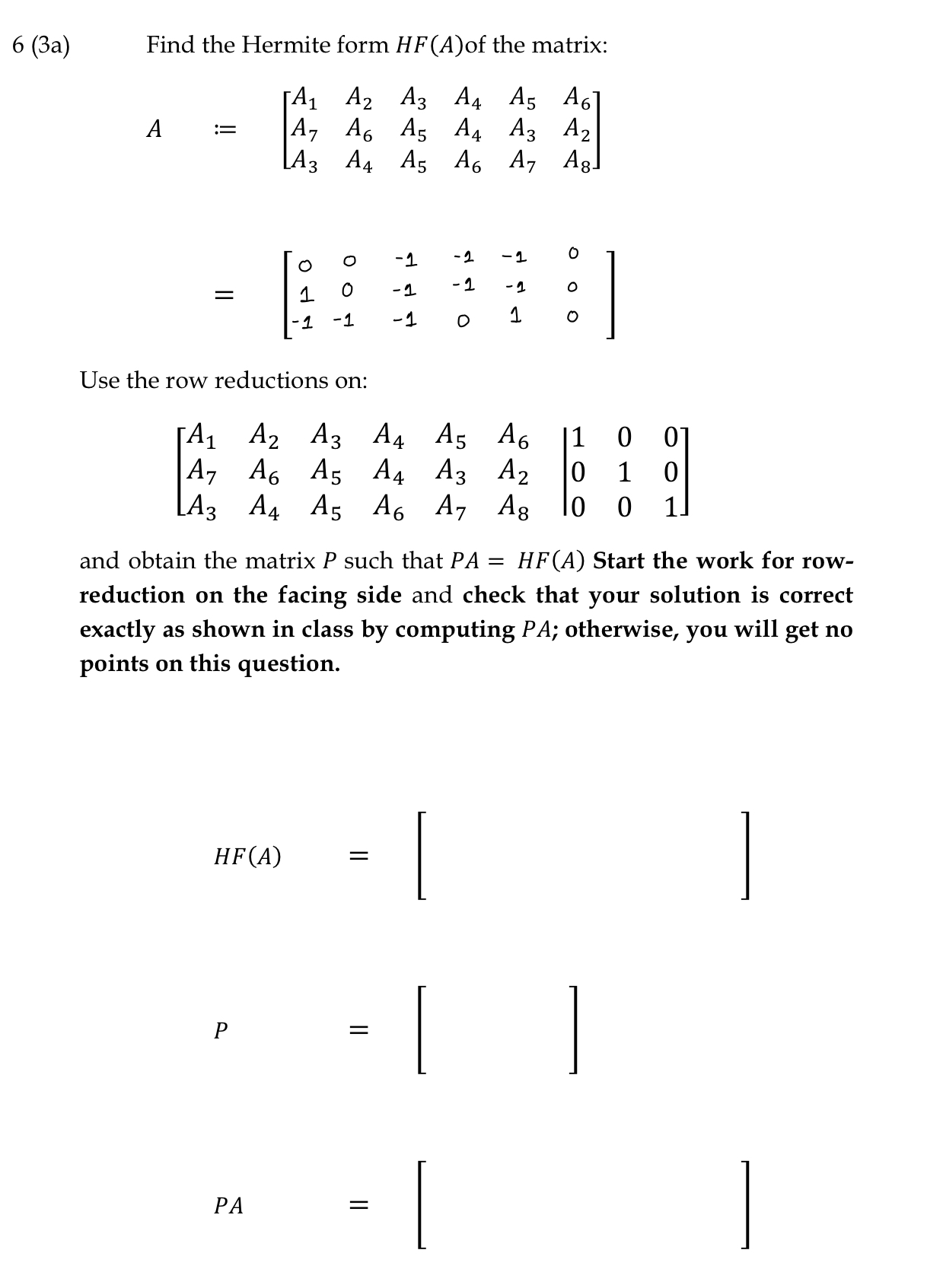 Solved Can you Please help me solve 3a and its sub parts | Chegg.com