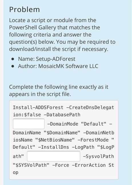 Solved Problem Locate a script or module from the PowerShell | Chegg.com