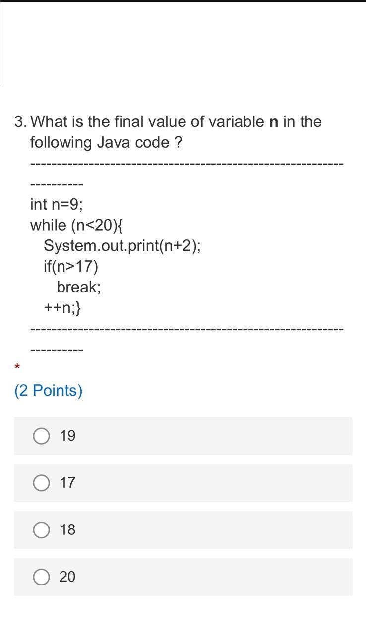 Solved 1. What is the final value of variable m in the | Chegg.com
