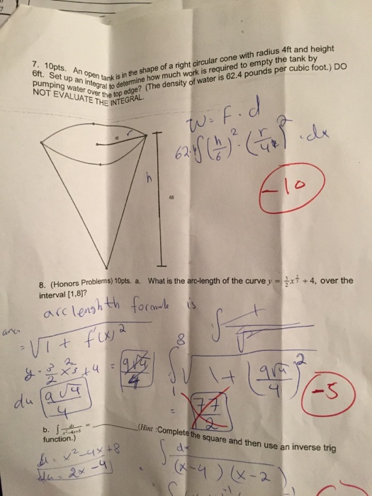 Solved An open tank is in the shape of a right circular cone | Chegg.com