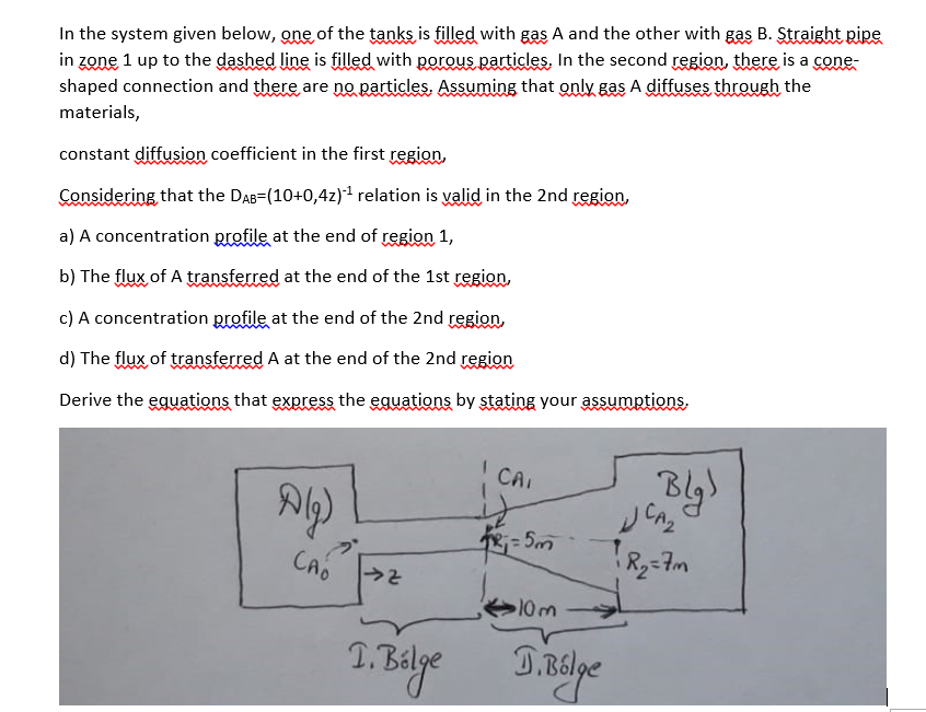 Solved In the system given below, one of the tanks is filled | Chegg.com