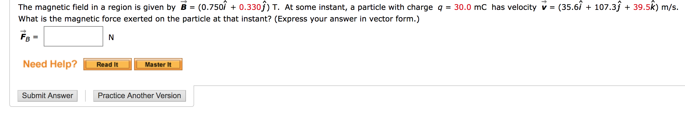 Solved The magnetic field in a region is given by B = | Chegg.com