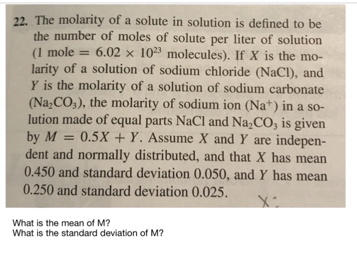 Solved The molarity of a solute in solution is defined to be | Chegg.com