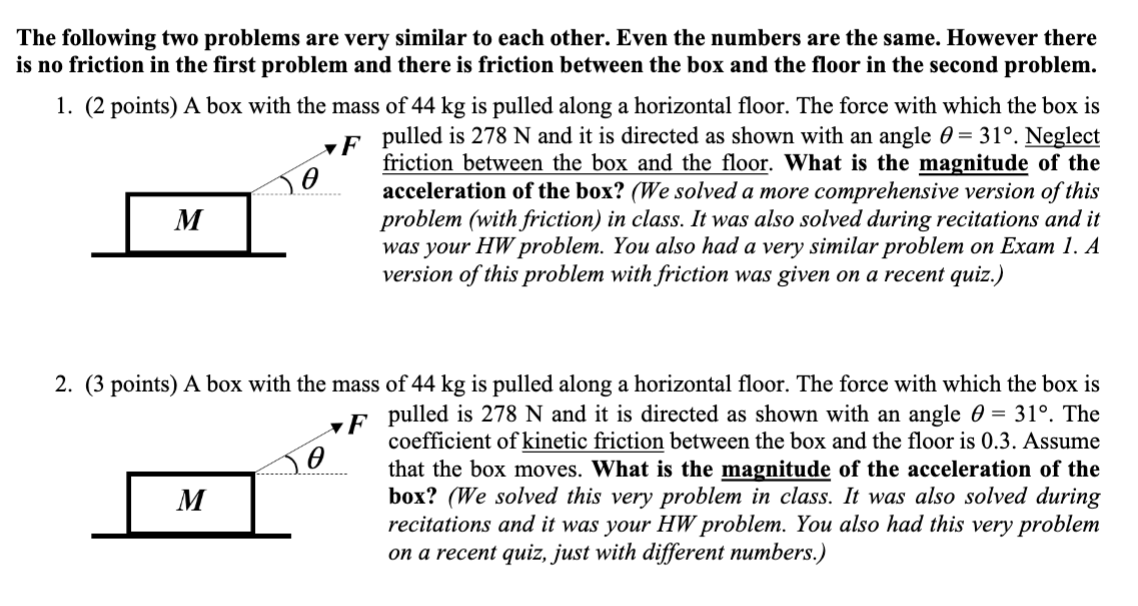 Solved The following two problems are very similar to each | Chegg.com