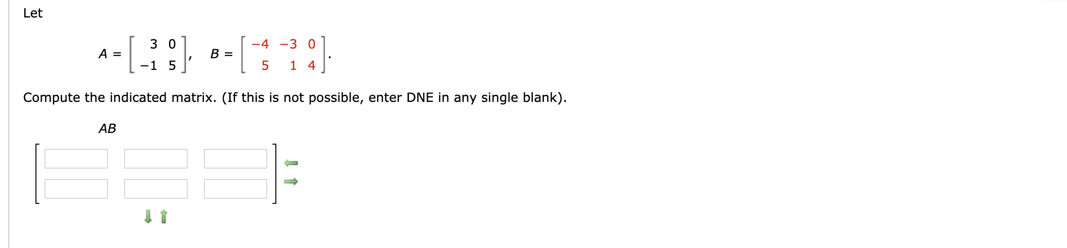 Solved Let B = [ 4 -5 1] lo 5 4 ] [12] C = | 4 3 | 6 5 | Chegg.com