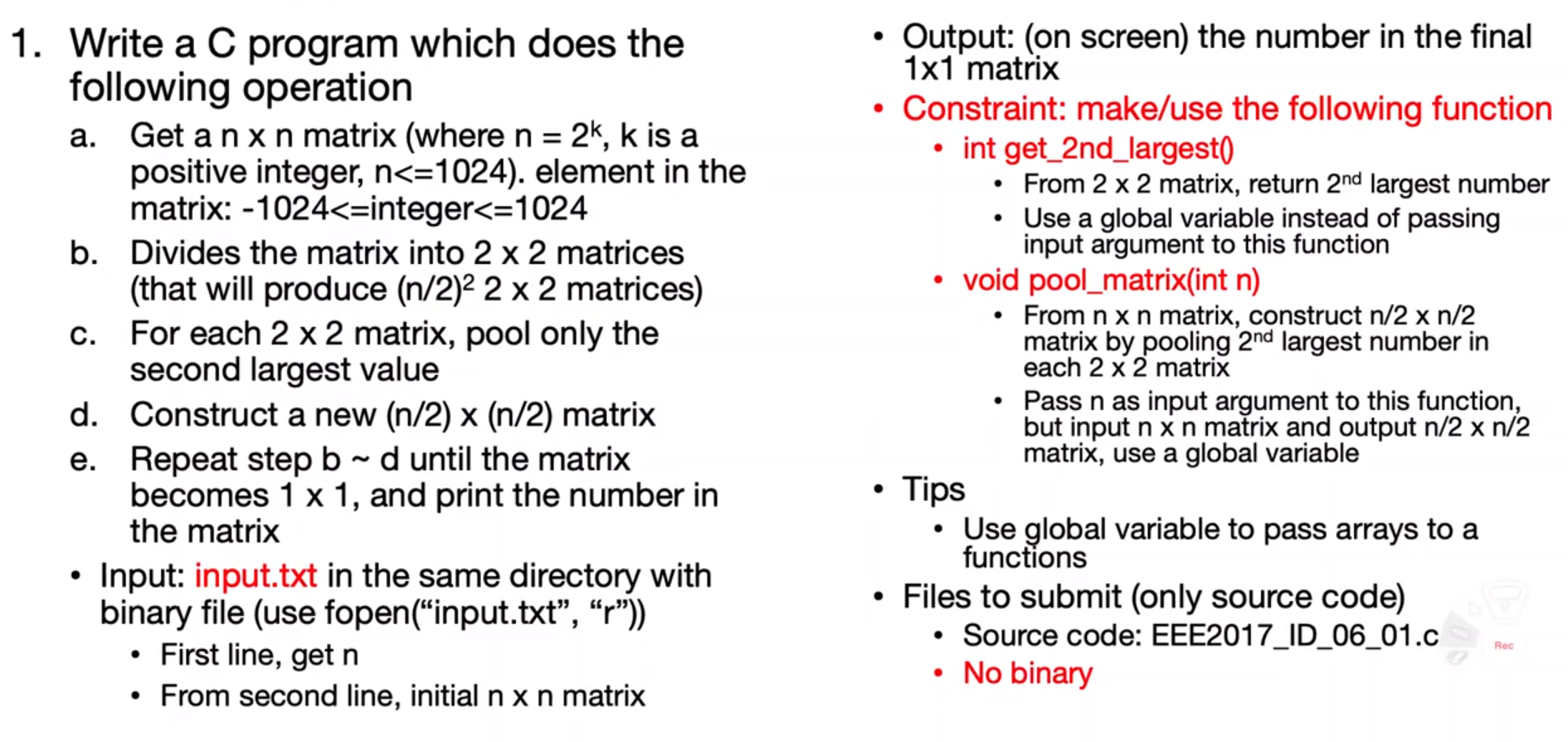 Solved 1. Write a C program which does the following | Chegg.com