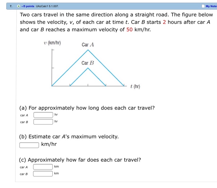 car travel time formula