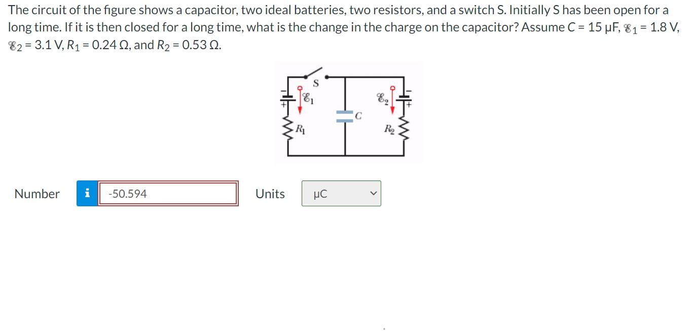 Solved The Circuit Of The Figure Shows A Capacitor, Two | Chegg.com