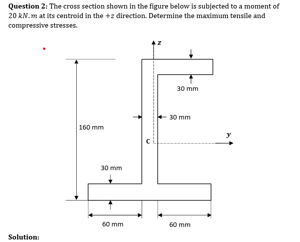 Solved Question 2: The cross section shown in the figure | Chegg.com