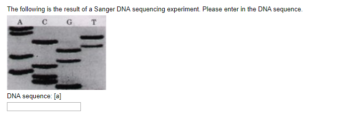 Solved The following is the result of a Sanger DNA | Chegg.com