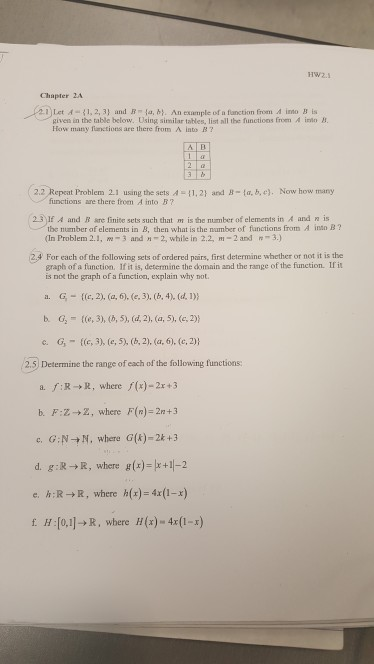 Solved need help with 2.1 through 2.5 please.... only | Chegg.com