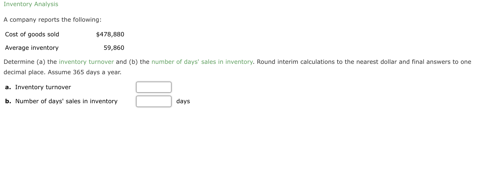 Solved Inventory Analysis A Company Reports The Following: | Chegg.com