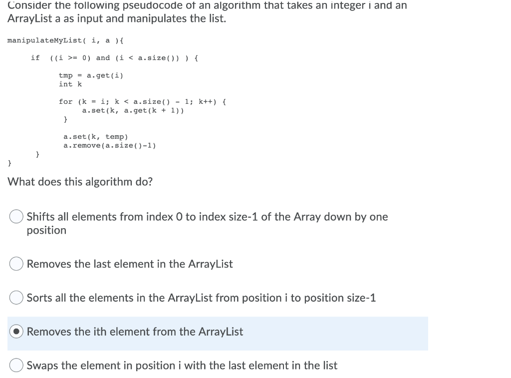 Solved Consider The Following Pseudocode Of An Algorithm | Chegg.com